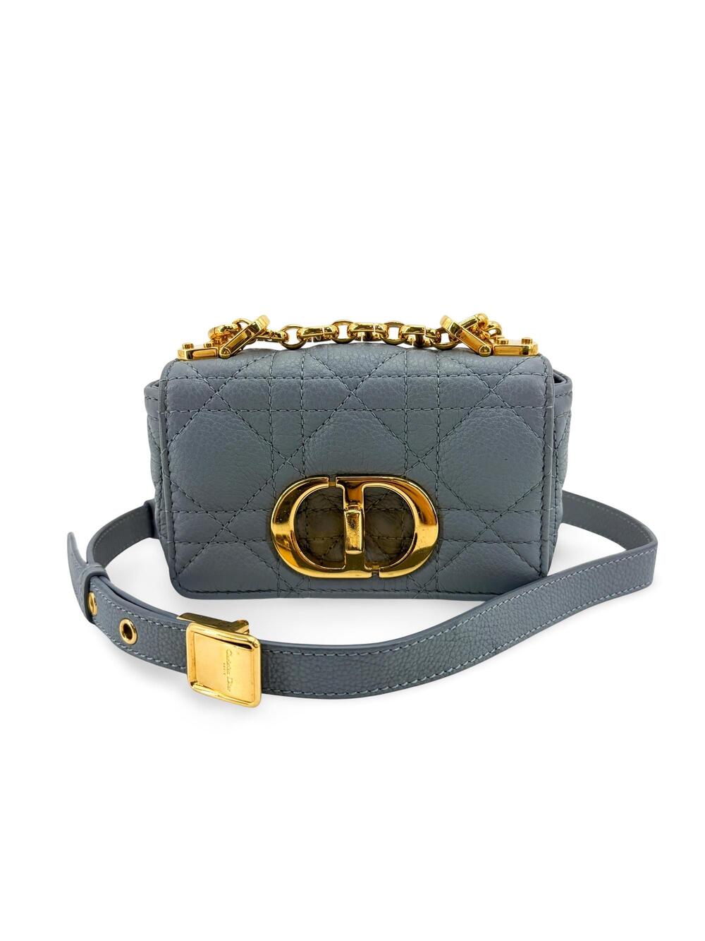 Dior Micro Caro Bag Grey Gold Hardware #363923D79B